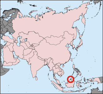 Brunei Asia Map